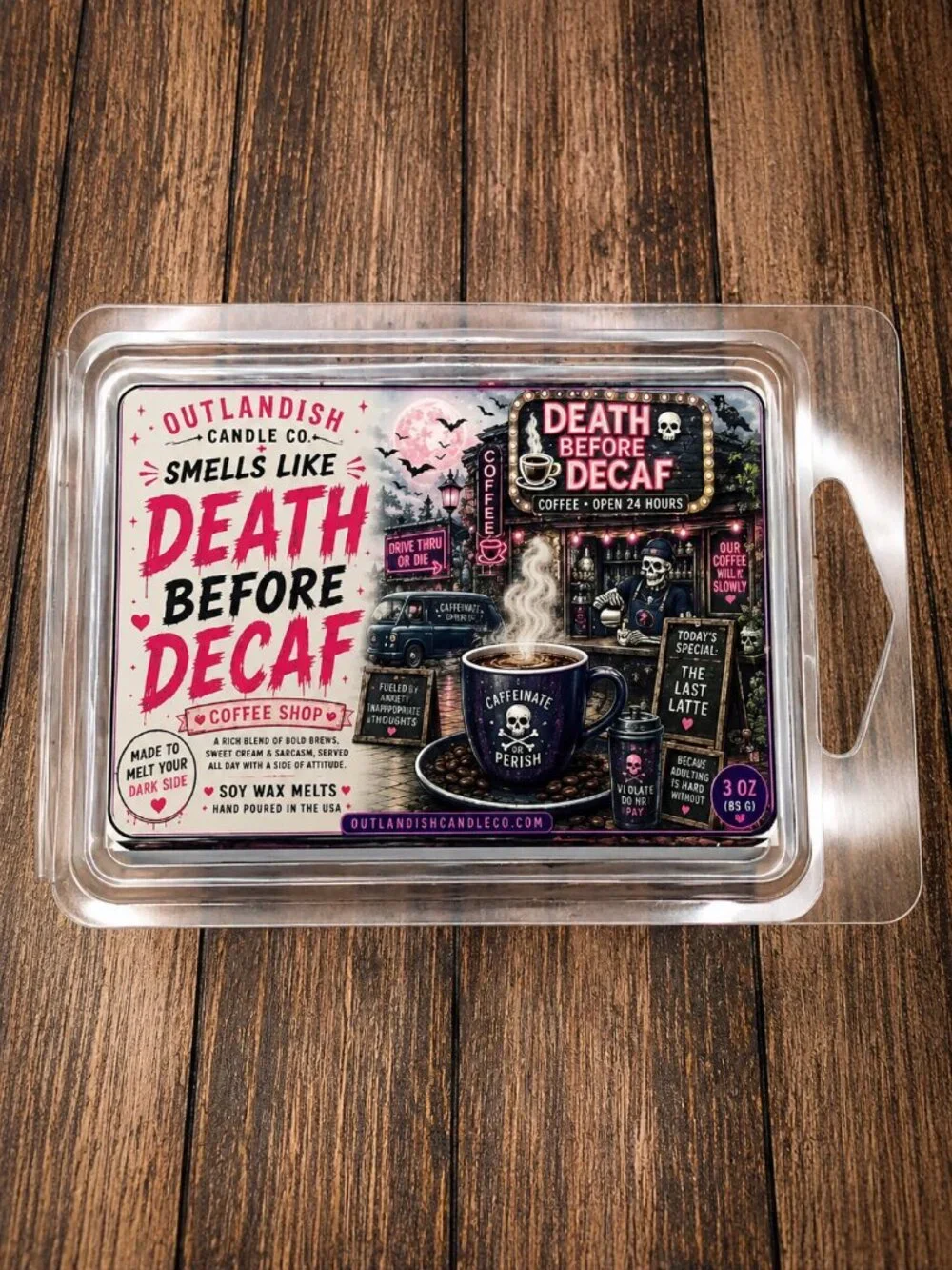 Death Before Decaf Wax Melts | Coffee Shop Scented Wax Melt